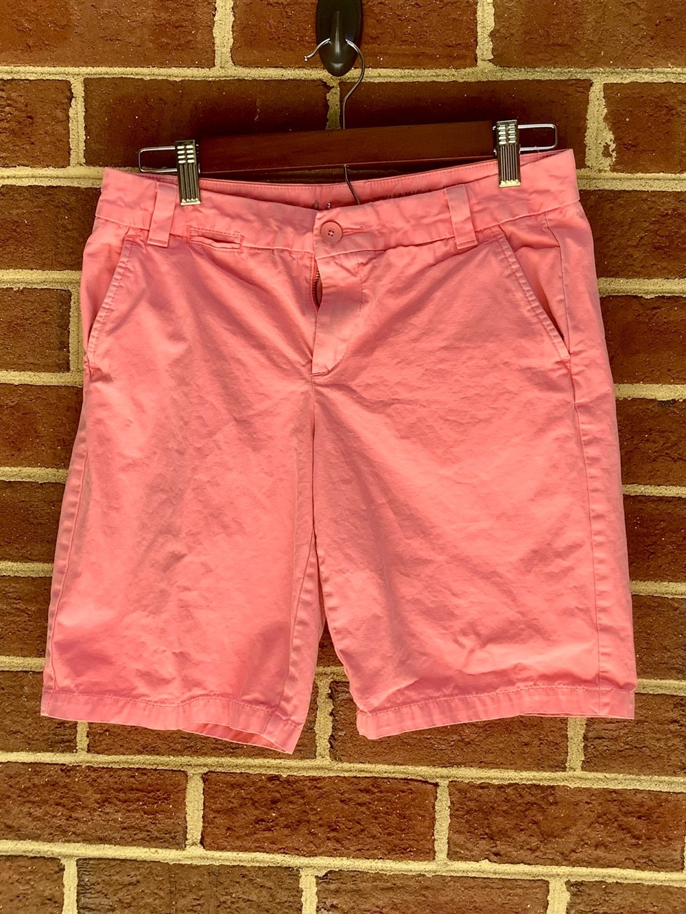Khakis by Gap Neon Pink Boyfriend Roll Up Bermuda Shorts 0